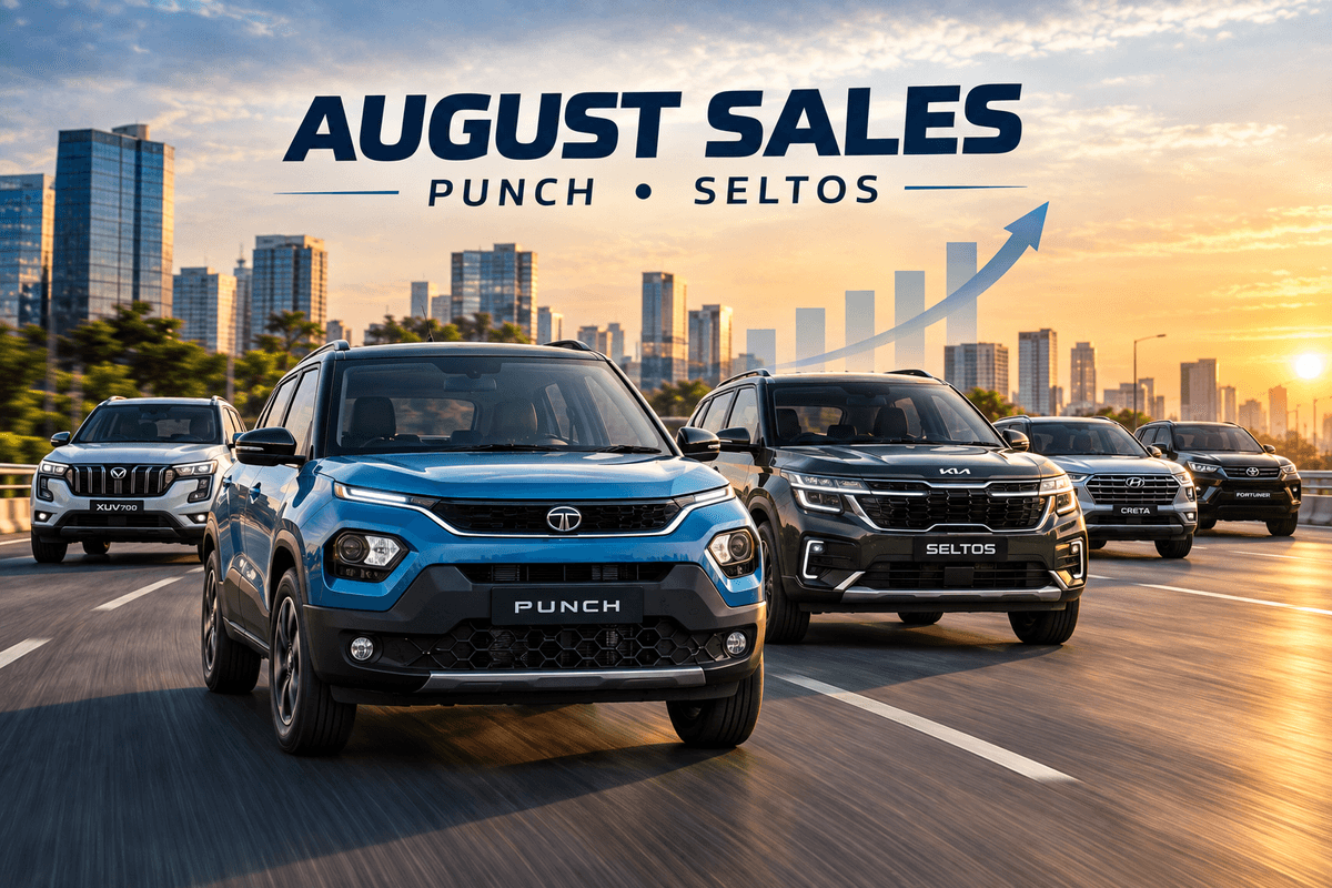 August Car Sales Shockwave: SUVs Reign, Punch & Seltos Lead The Charge