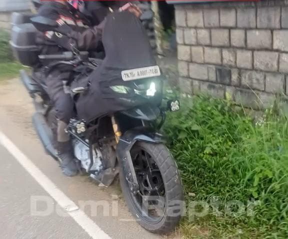 2025 TVS Apache ADV Seen for the First Time – Features New 300cc Engine, Alloy Wheels, and USD Forks