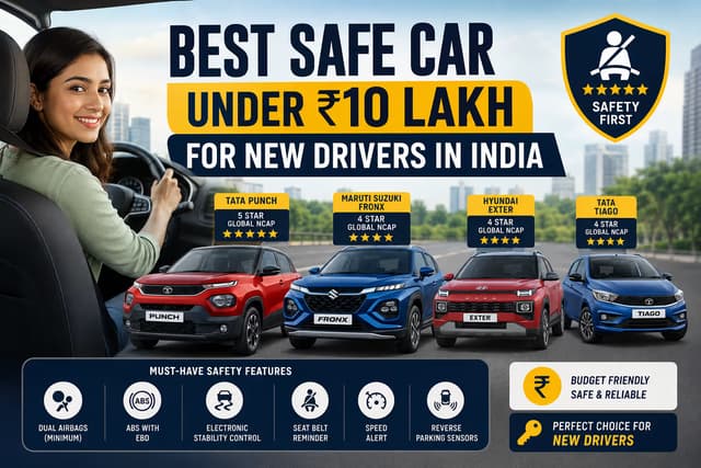 Best Safe Car Under ₹10 Lakh for New Drivers in India