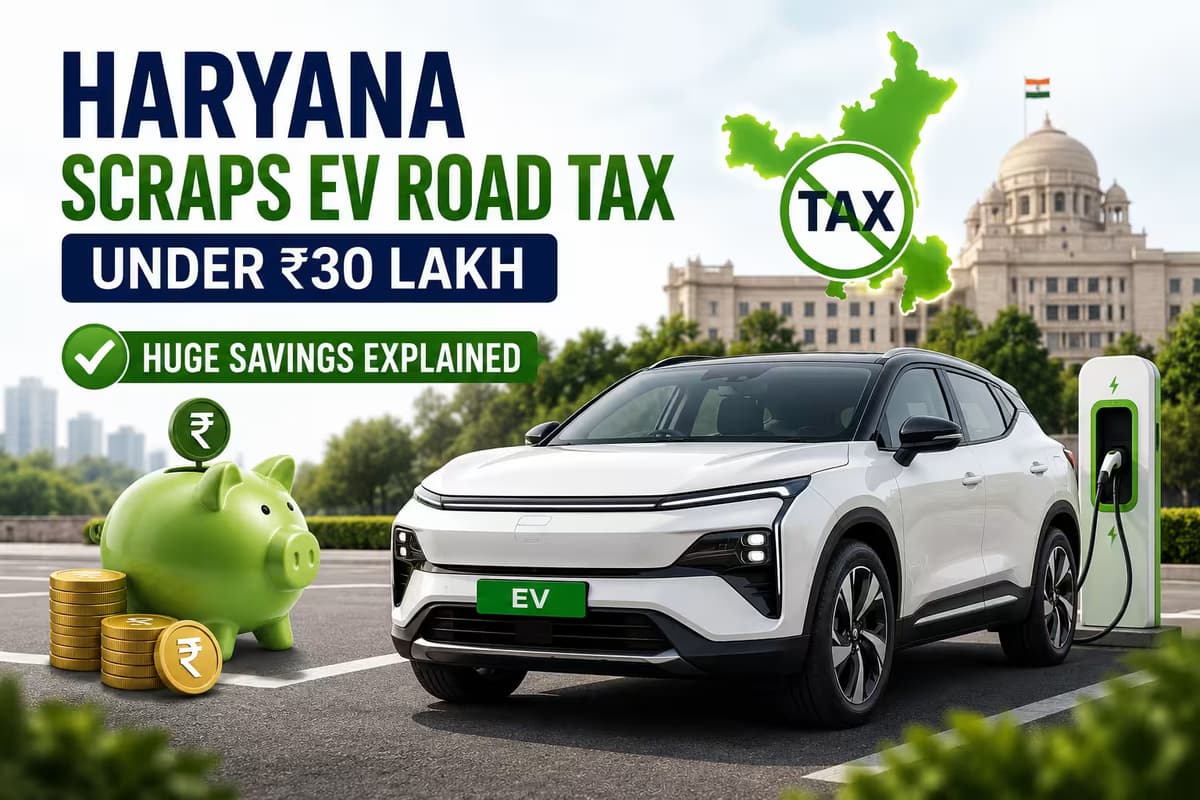 Haryana Scraps EV Road Tax Under Rs 30 Lakh: Huge Savings Explained