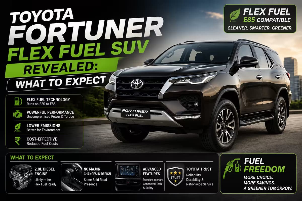 Toyota Fortuner Flex Fuel SUV Revealed: What To Expect